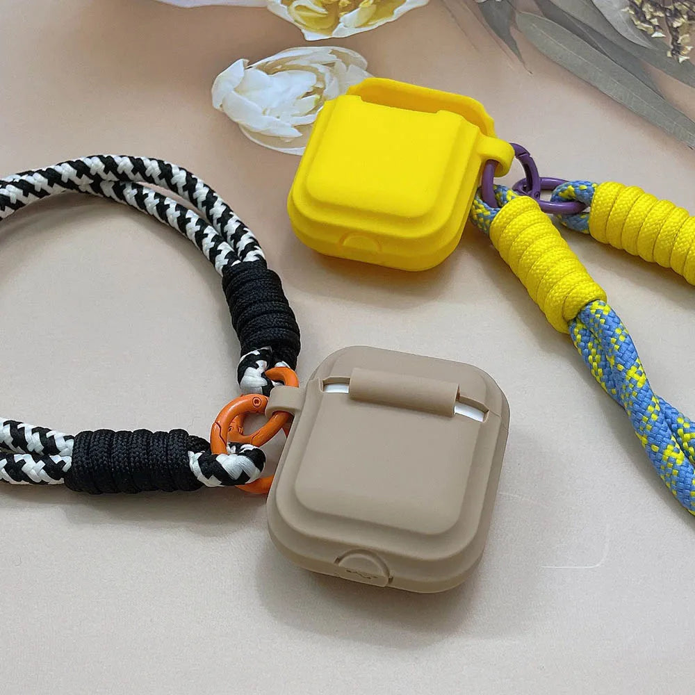 β¨ Cute & Colorful Silicone AirPods Case π | Adorable Girl Earphone Cover with Anti-Lost Lanyard π - Pixie Quill