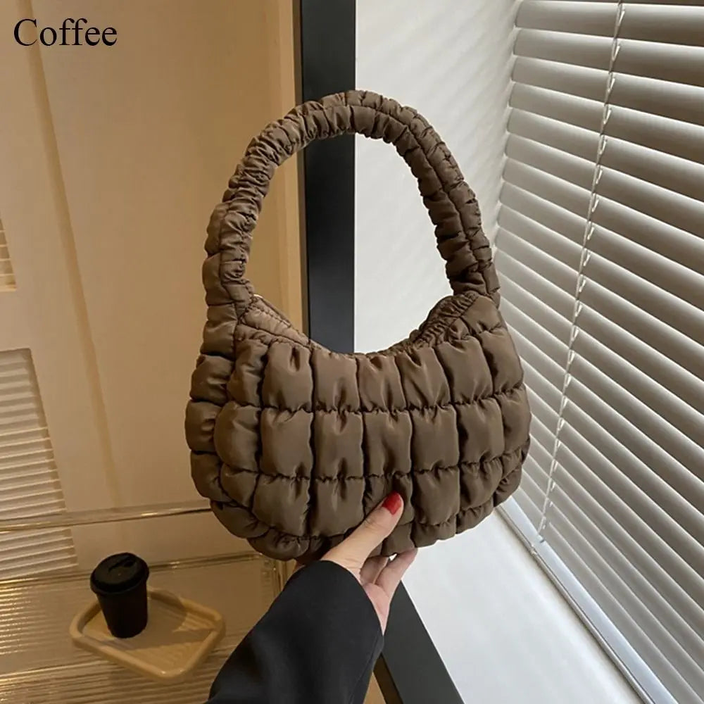 Kawaii Quilted Plaid Shoulder Bag πβ¨ | Lightweight & Cute Underarm Tote for Girls ππ
