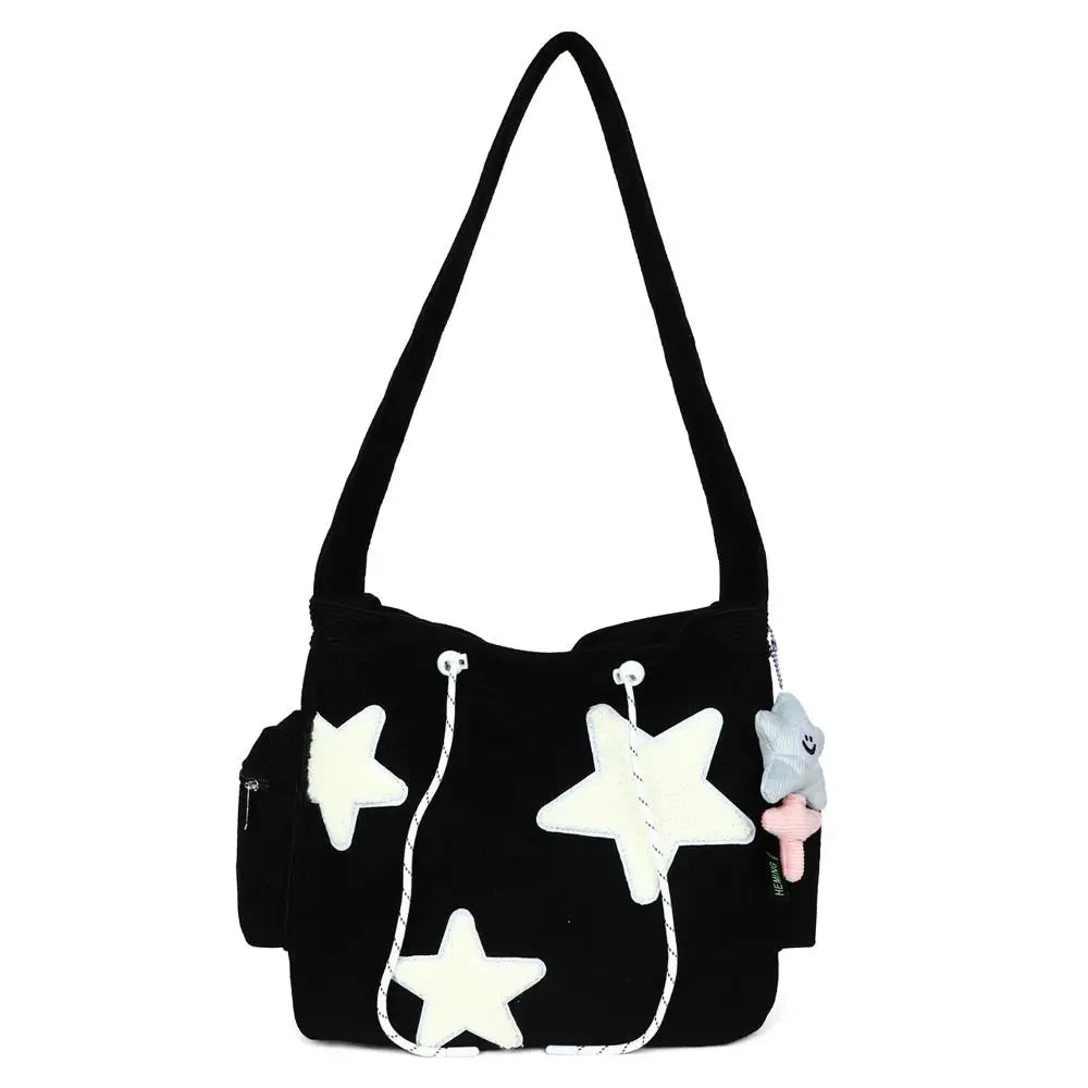 β¨π Velvet Starry Makeup Pouch π Cute Girls' Crossbody Bag π Stylish Cosmetic Organizer π - Pixie Quill