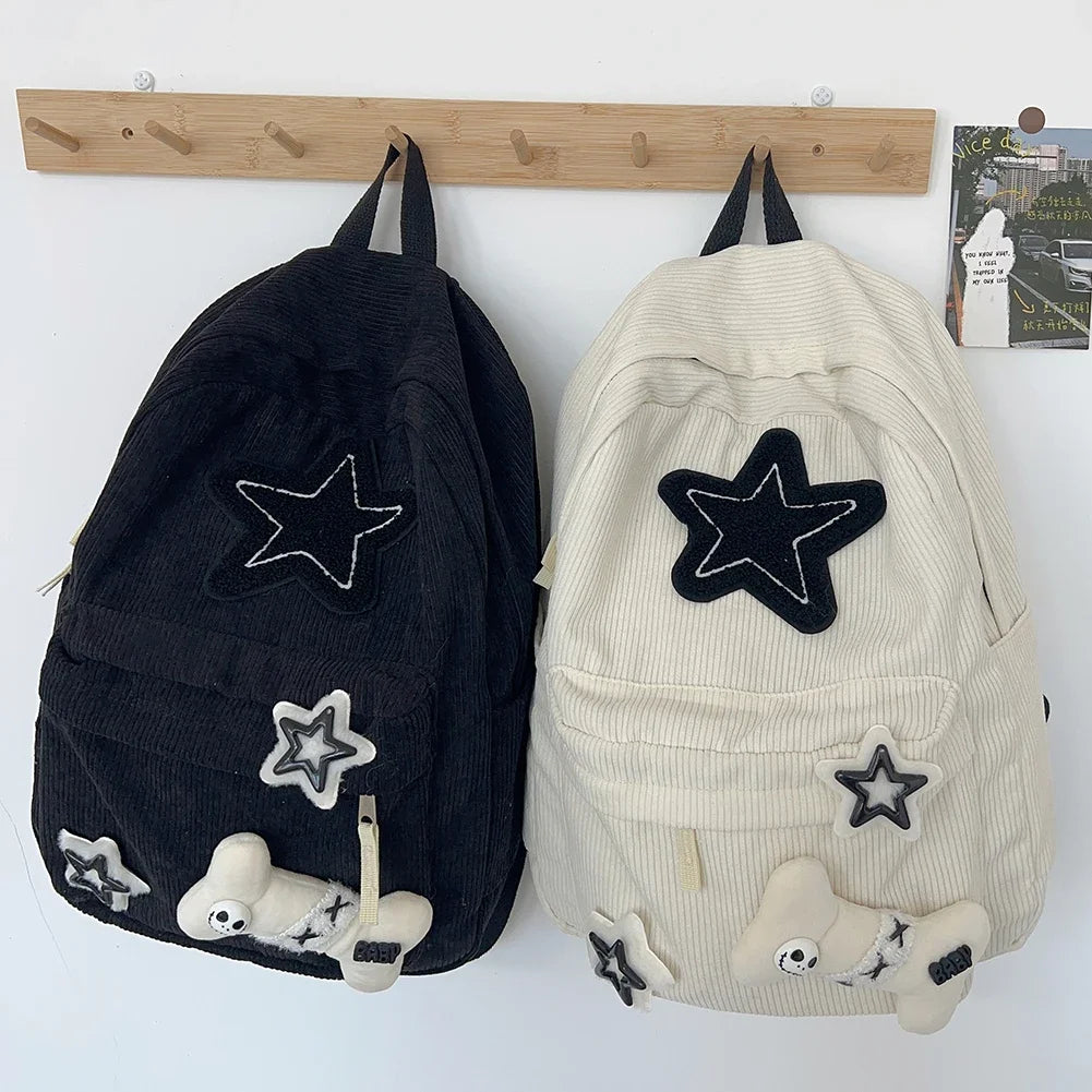 π Adorable Corduroy Backpack for All - Fun Travel & School Companion! πβ¨ - Pixie Quill