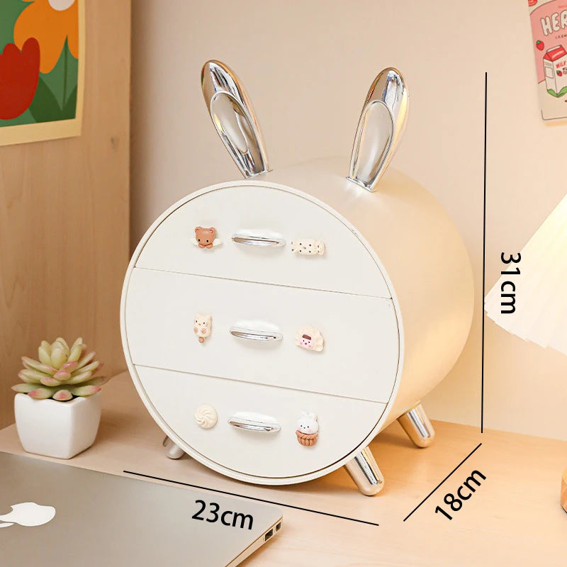 Kawaii Bunny Jewelry Organizer 🐰✨ - Cute Desktop Storage for Hair Accessories, Necklaces, Earrings & More! 💖🌟