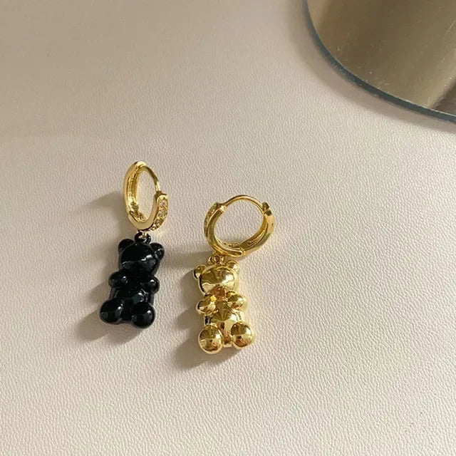 π Sweet Rainbow Bear Dangle Earrings π¬β¨ Cute Acrylic Drop Jewelry for Trendy Girls! π»π