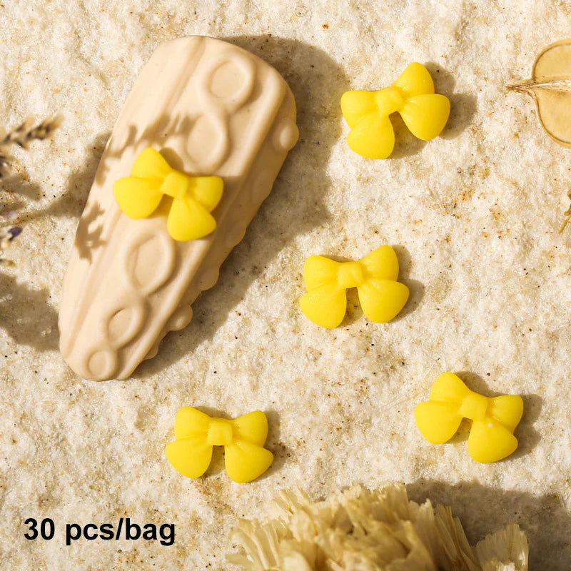Cute Kawaii 3D Bear Bow Nail Art Charms β¨π - 30pcs Macaron Matte Resin Decorations for DIY Nail Designs! π
π»