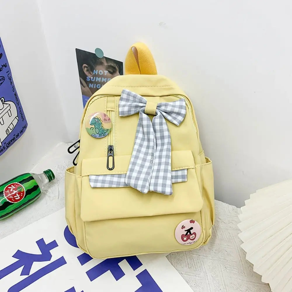 Kawaii Bow Backpack 🎀 | Cute & Spacious Nylon School Bag for Kids 🌟 | Perfect for School & Outdoor Adventures 🏞️