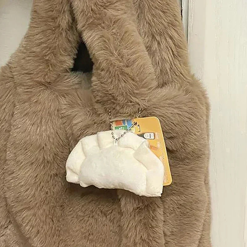 π₯ Adorable Dumpling Plush Keychain π Soft & Cuddly Bag Buddy for Food Lovers! πβ¨ - Pixie Quill