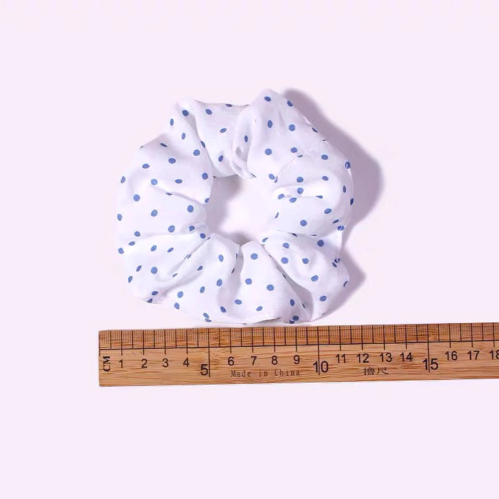 Kawaii Floral & Polka Dot Scrunchies Set πΈβ¨ | 5 Cute Elastic Hair Ties for Teens & Girls! ππ