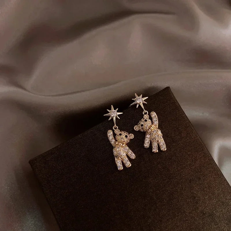 π Sweet Rainbow Bear Dangle Earrings π¬β¨ Cute Acrylic Drop Jewelry for Trendy Girls! π»π