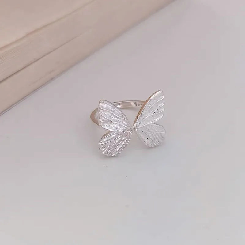 β¨ Kawaii Irregular Butterfly Ring π¦ | Handmade 925 Sterling Silver Cocktail Ring for Women π | Perfect Party & Christmas Gift! π