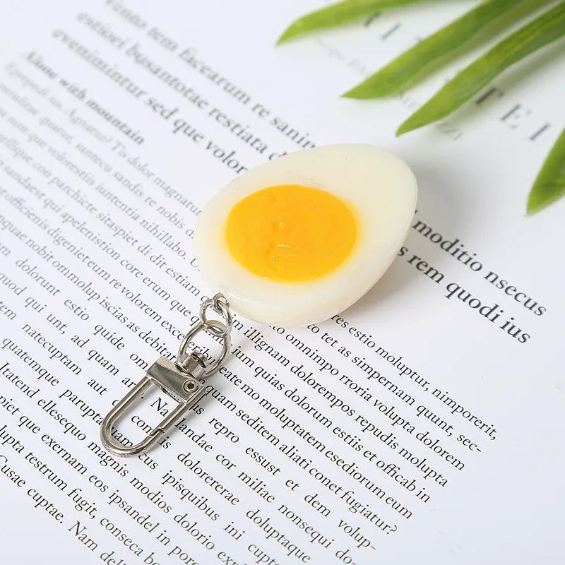 Kawaii Boiled Egg Keychain π³β¨ Adorable PVC Pendant for Bags & Backpacks - Cute Charm Gift!