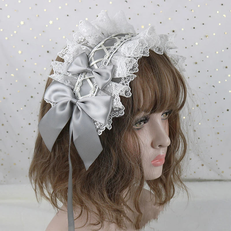 Kawaii Lace Flower Hair Hoop πΈβ¨ Plush Anime Maid Headband with Bell & Tassels for Cute Cosplay Girls ππ