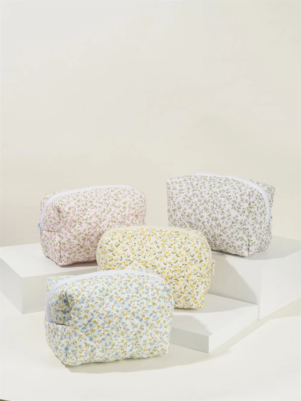Kawaii Custom Floral Makeup Bag πΈβ¨ | Adorable Cotton Travel Toiletry Case π | Personalized Birthday Gift for Girls π