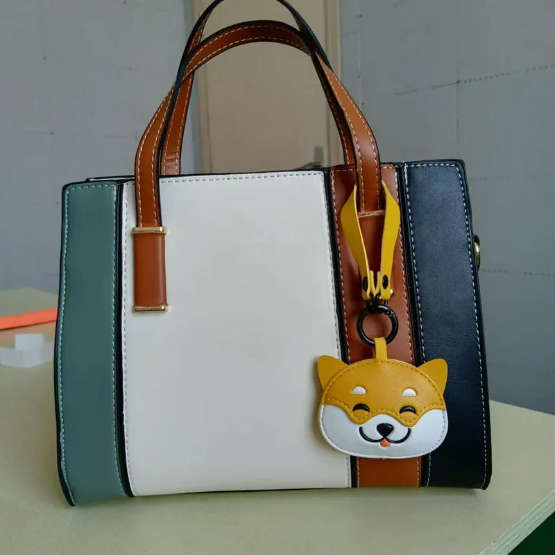 Kawaii Shiba Inu PU Keychain πΆβ¨ | Adorable Dog Pendant for Bags & Gifts π