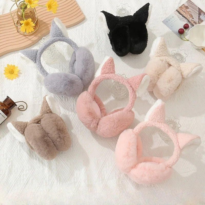 Adorable Plush Cat Ear Earmuffs for Winter Wonderland βοΈπΎβ¨