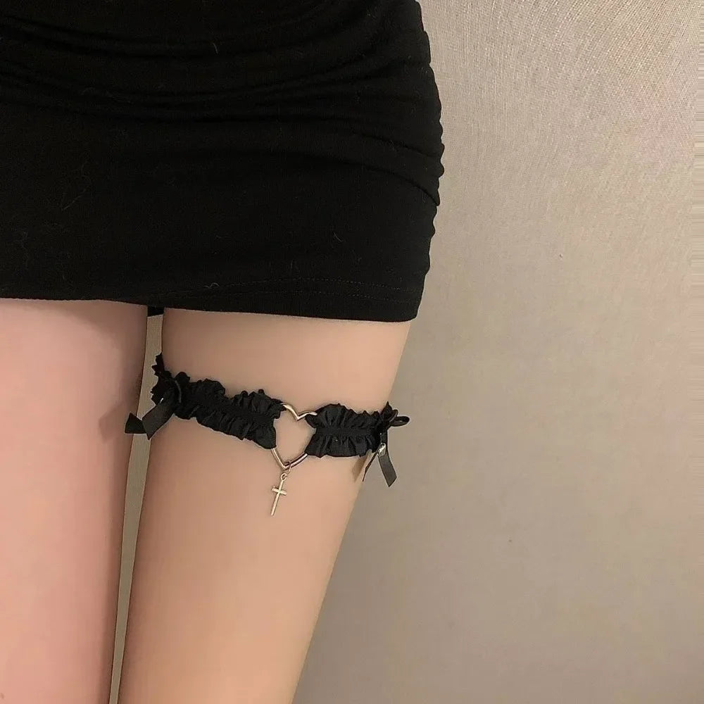 Kawaii Heart Lace Anklet ππ with Bell Pendant - Cute & Sexy Jewelry for Women & Girls πβ¨