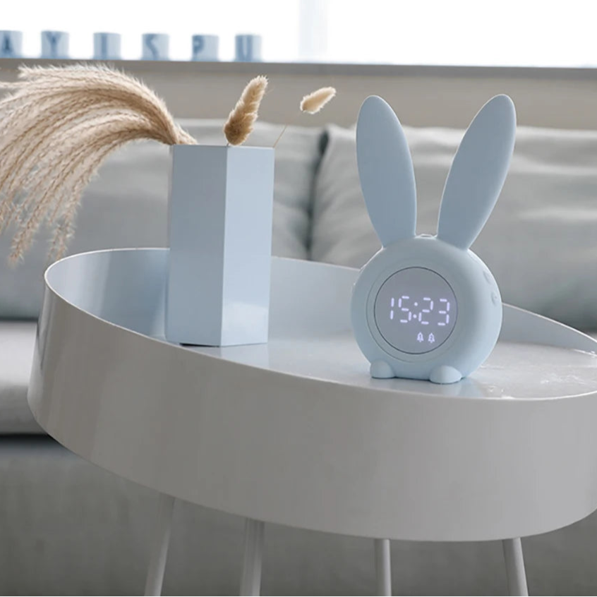 Cute Rabbit LED Alarm Clock π | Mini Cartoon Night Lamp π° | Rechargeable Sound Control β°β¨