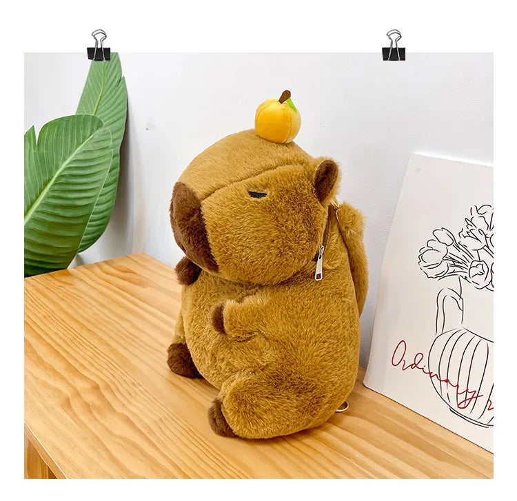 Kawaii Capybara Plushie Backpack πΎβ¨ | Adorable Mini Knapsack for Kids & Gifts! ππ