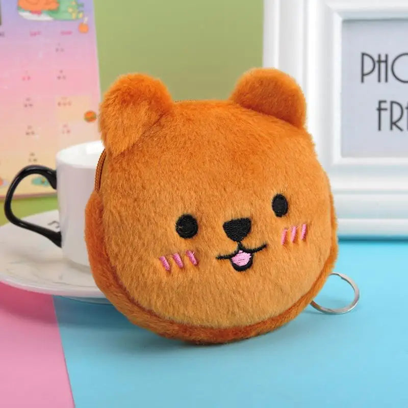 ๐๐Adorable Fruit Plush Coin Pouch - Mini Wallet for Sweeties! ๐โจ