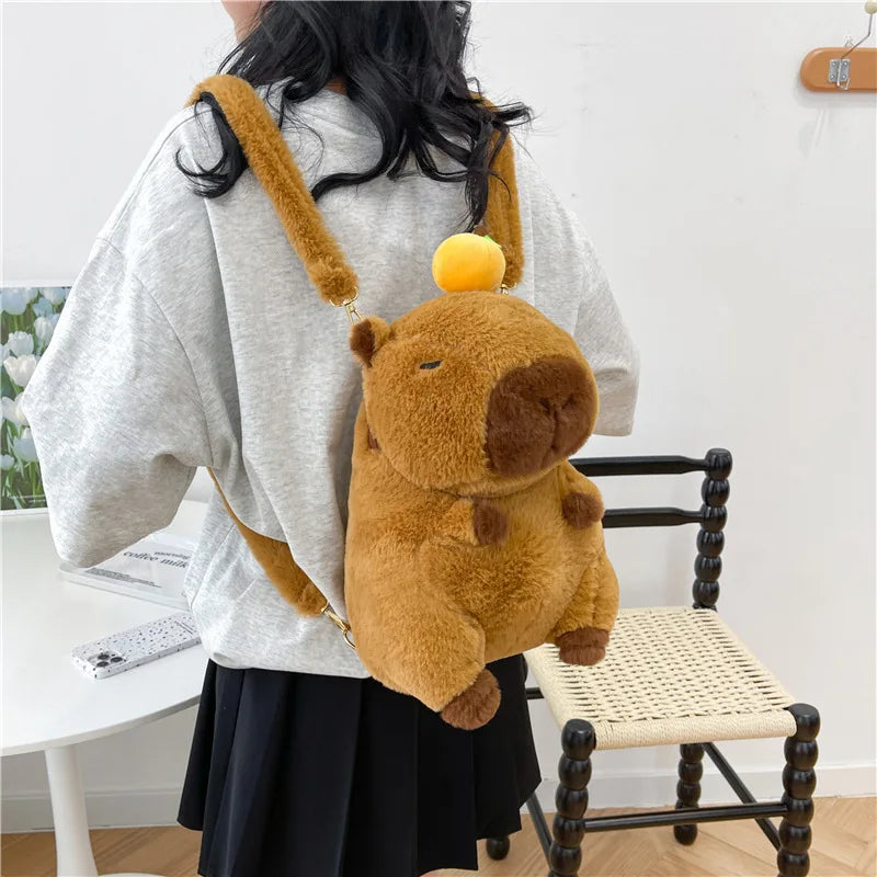 Kawaii Capybara Plushie Backpack πΎβ¨ | Adorable Mini Knapsack for Kids & Gifts! ππ