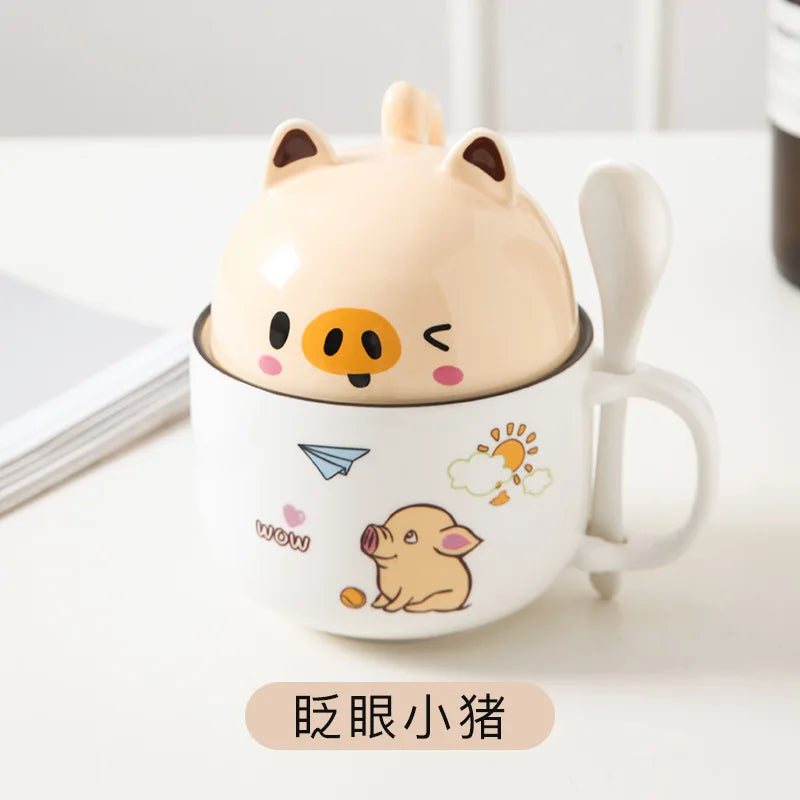 Kawaii Shiba Inu & Cat Ceramic Mug 🐕🐈 - Adorable Cartoon Cup for Cozy Tea & Coffee ☕️💖