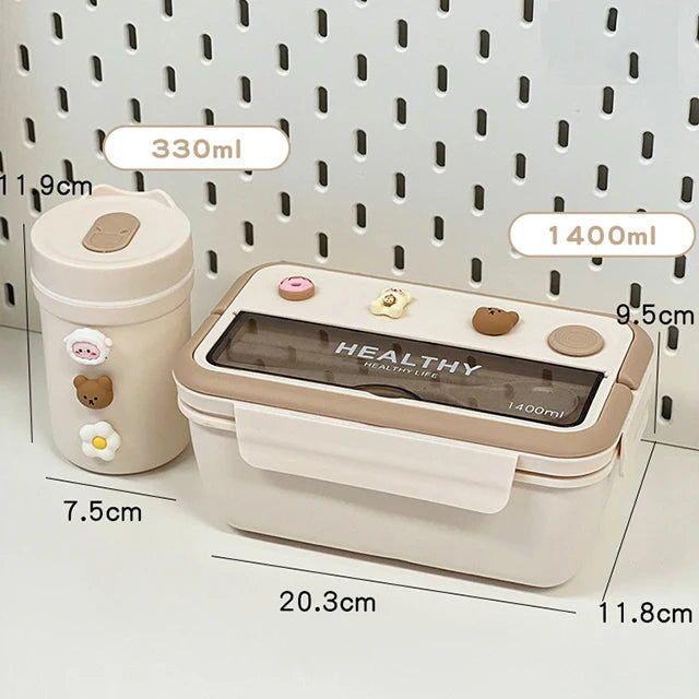 β¨ Adorable Bento Buddy: Cute & Compact Lunch Box with Fun Compartments for School & Picnics! π±π - Pixie Quill