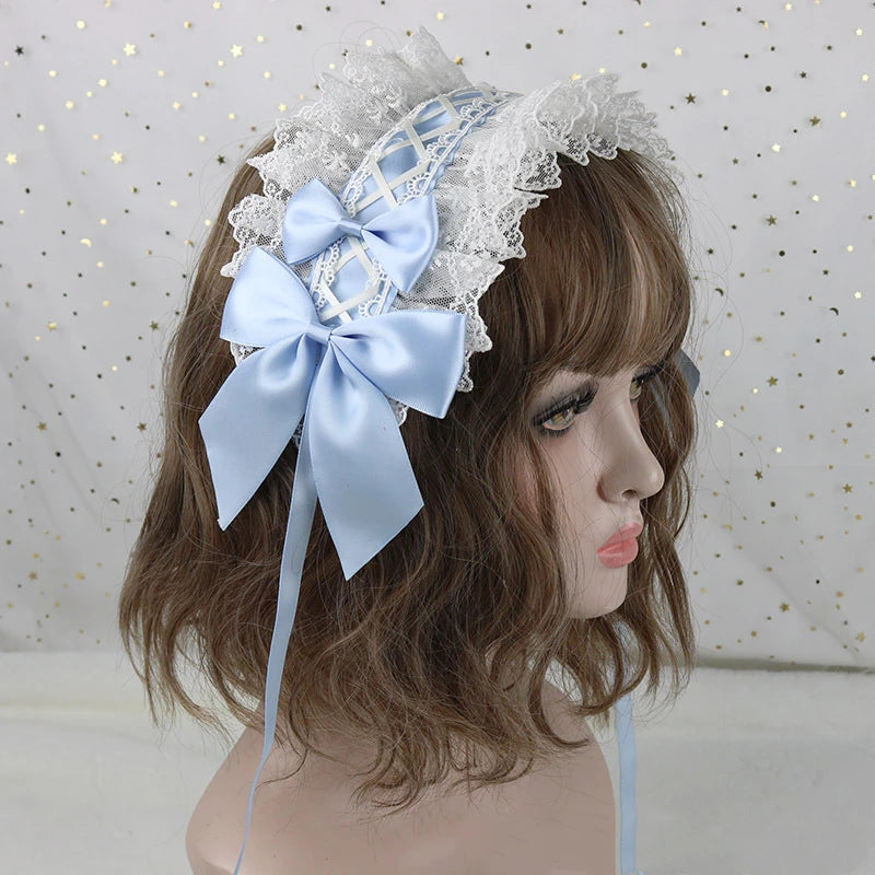 Kawaii Lace Flower Hair Hoop πΈβ¨ Plush Anime Maid Headband with Bell & Tassels for Cute Cosplay Girls ππ