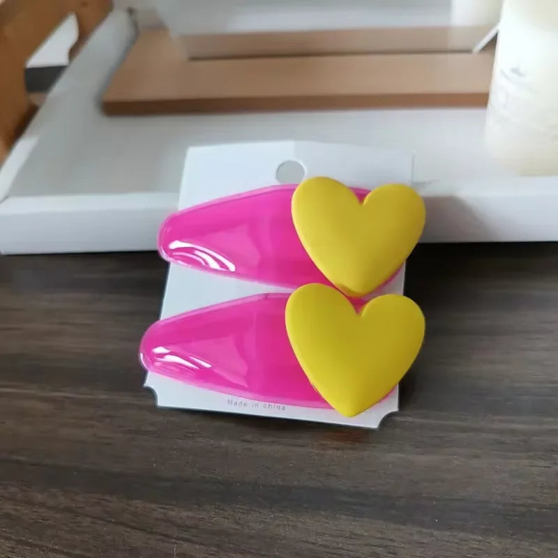 β€οΈβ¨ Sweet Heart Vibes: Adorable 2pc Colorful Hairpin Clips for Girls & Kids! π¦π - Pixie Quill