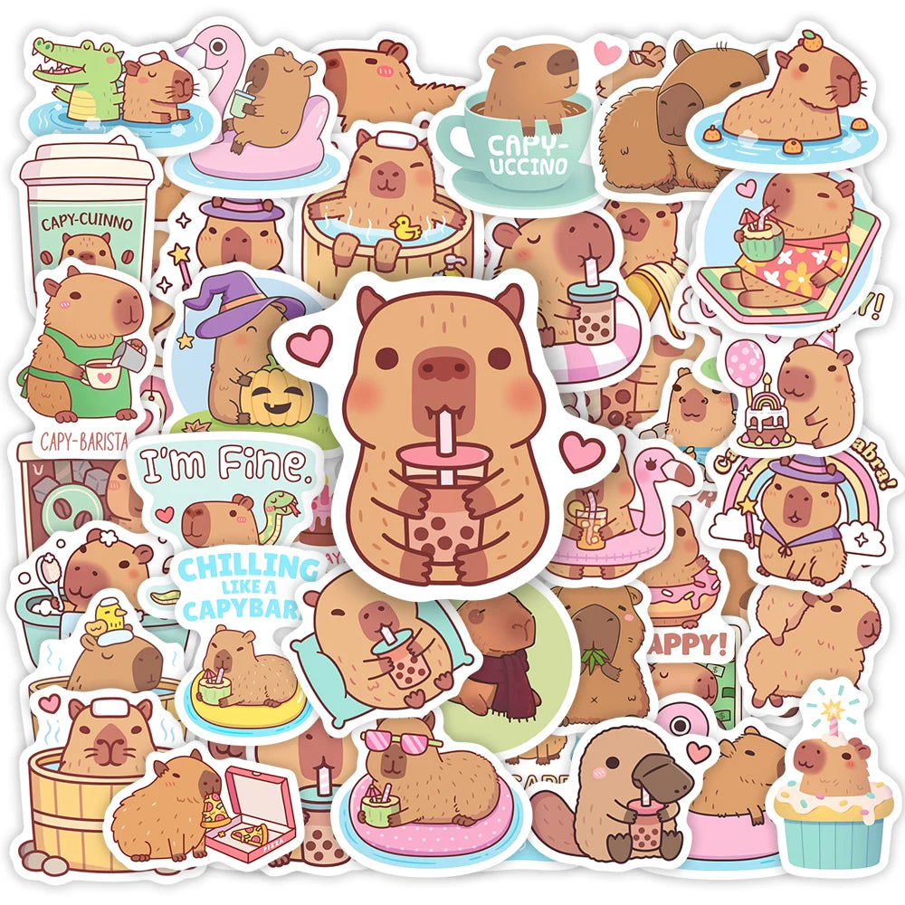 Adorable Kawaii Guinea Pig Stickers - Cute Cartoon Animals for DIY Fun & Personalization! πΉβ¨