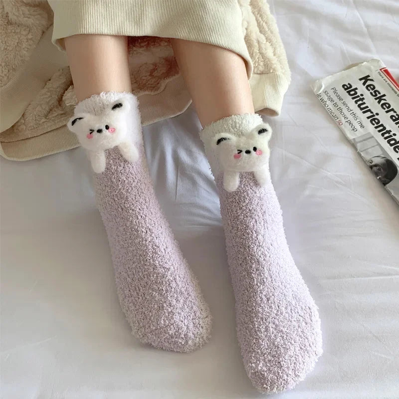 Charming Cartoon Cozy Socks for Women πβ¨ Autumn/Winter Delight! π§¦βοΈ Perfect Thermal Foot Hugs! π - Pixie Quill