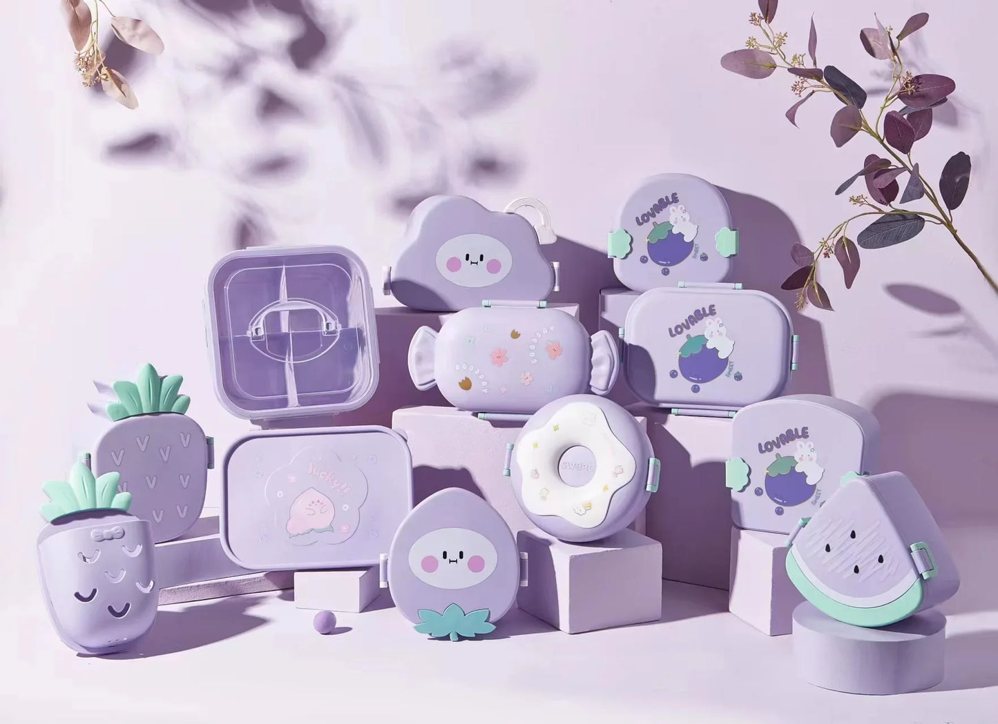 Kawaii Bento Lunch Box πΈπ - Adorable Leakproof Food Container for Kids & Toddlers | Perfect for School, Picnics & Travel! π±β¨