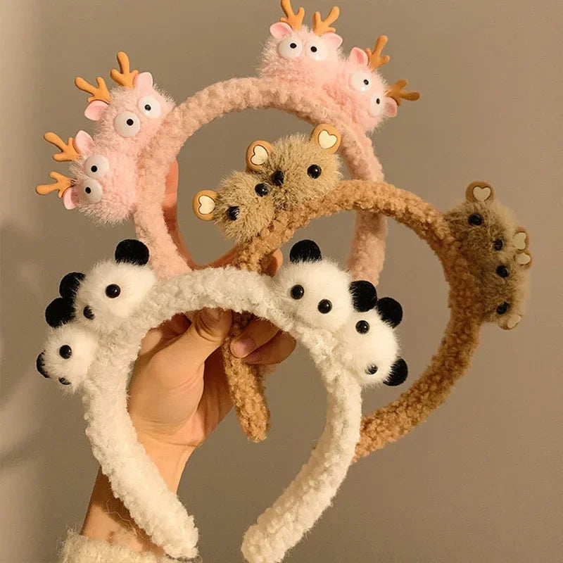 Kawaii Plush Bear Hairband π»π | Cute Anti-Slip Headband for Women | Adorable Face Wash Accessory πβ¨