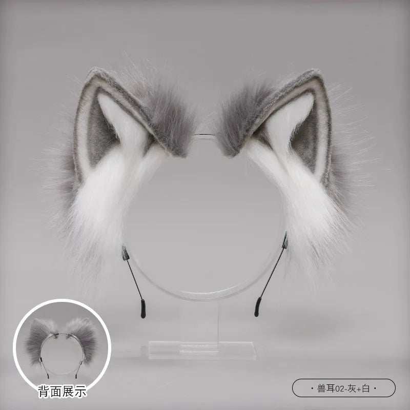 Kawaii Fox Ear Headband 🦊💖 - Adorable Cat Ears Hair Hoop for Cosplay, Halloween & Costume Fun! 🎉✨