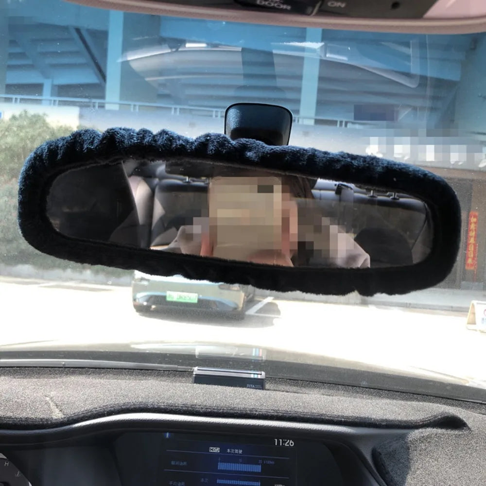 Kawaii Plush Pig & Bear Rear View Mirror Cover π·π» | Cute Elastic Car Accessory for a Whimsical Touch! πβ¨