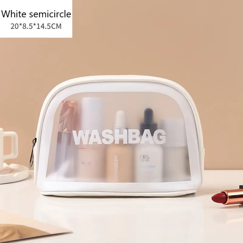 Kawaii Waterproof Travel Makeup Bag πβ¨ | Cute Transparent Cosmetic Organizer for Women πβοΈ