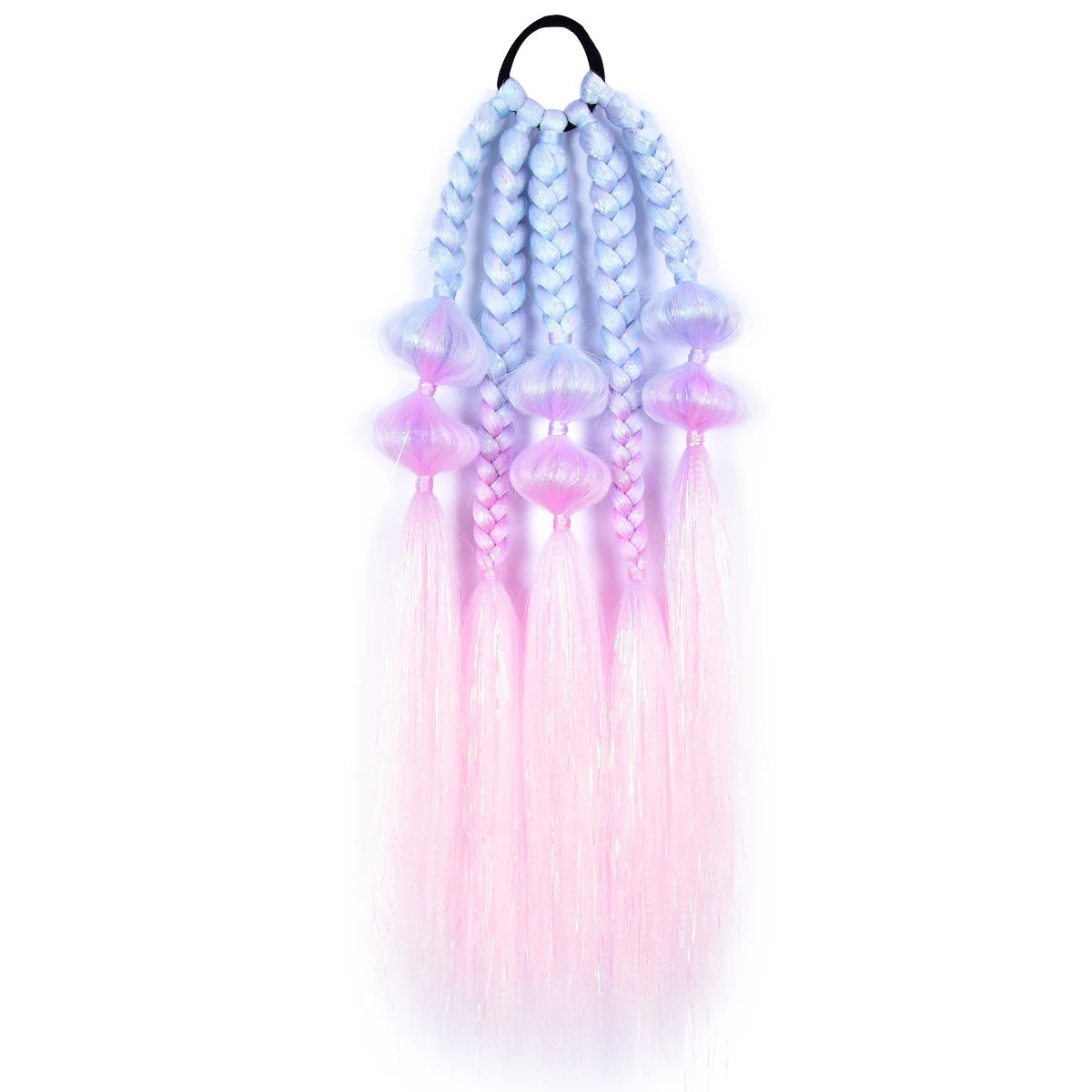 Sparkling Kawaii Bubbles Jumbo Braid Tinsel Hair Extensions 🌈✨