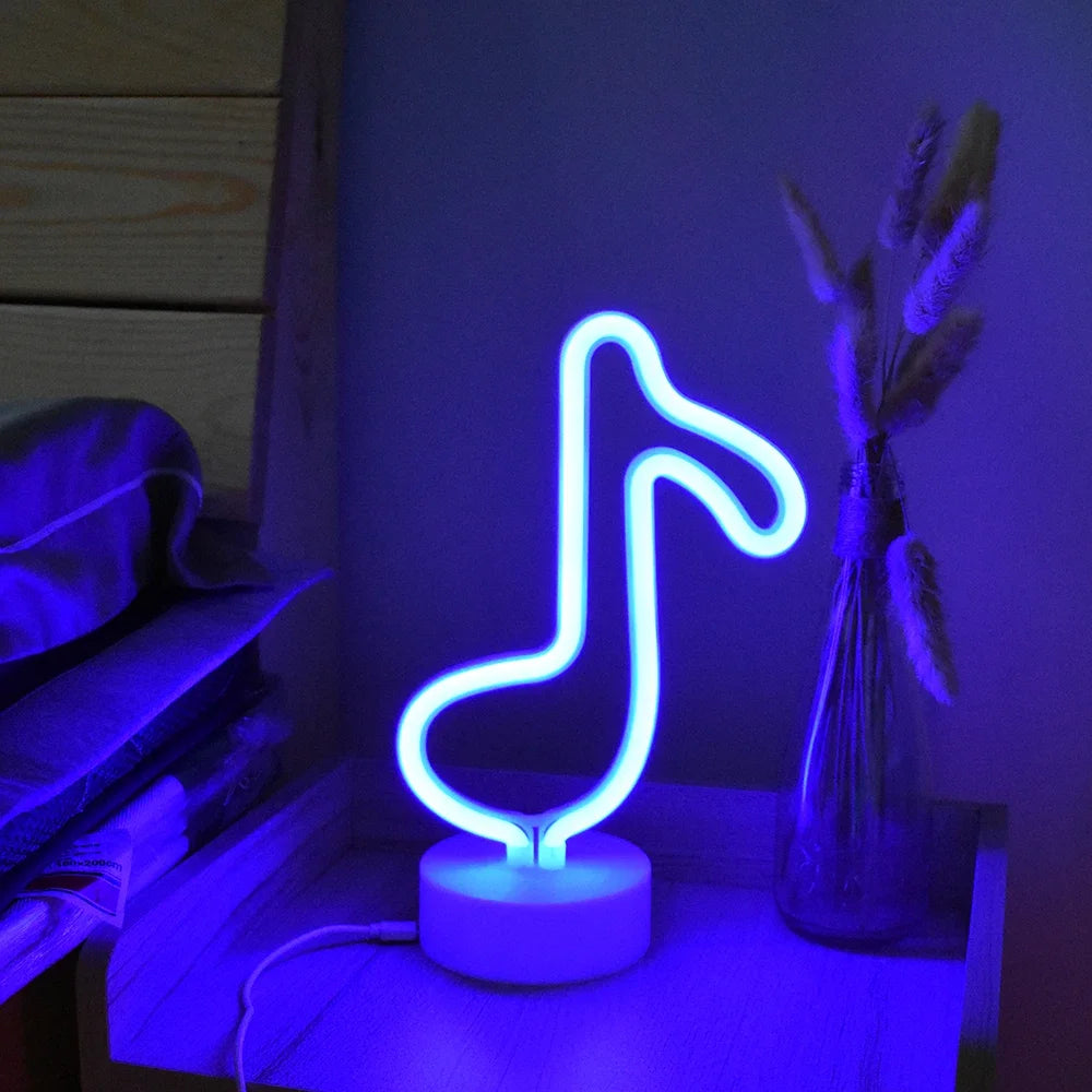 Kawaii LED Neon Night Light πβ¨ - Adorable Flamingo, Unicorn & Rainbow Decor for Kids' Rooms ππ