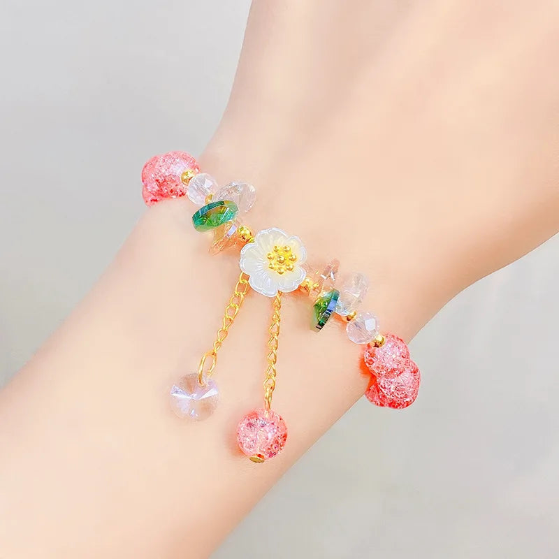 Charming Kawaii Daisy Gemstone Bracelet πΈβ¨