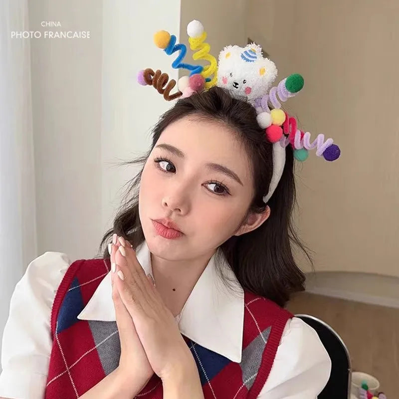 Kawaii Plush Bear Hairband π»β¨ Fun Headband for Women & Girls | Adorable Party Accessory & Photo Prop ππ