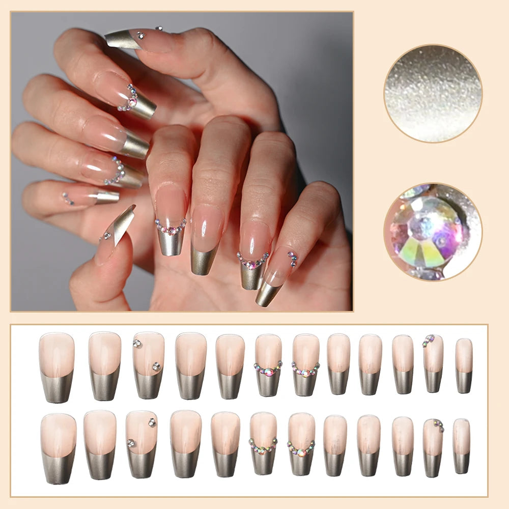 Kawaii Blush Pink 3D Bowknot & Pearl Press-On Nails πβ¨ | 24pcs Adorable Fake Nail Tips for Cute DIY Manicures!