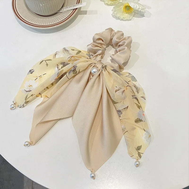 πΈβ¨ Charming Floral Bow Hair Band π | Sweet Elastic Ponytail Holder for Every Occasion! πΌπ - Pixie Quill