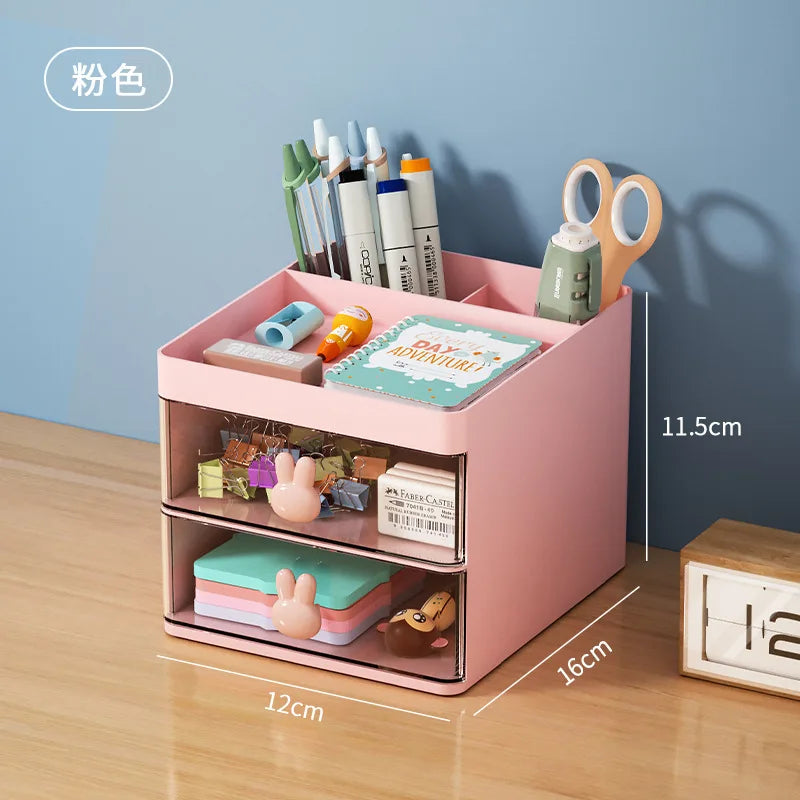 Kawaii Cute Desk Organizer π§Έβ¨ | Adorable Storage Box with Drawers for Pens, Makeup & More! ππ