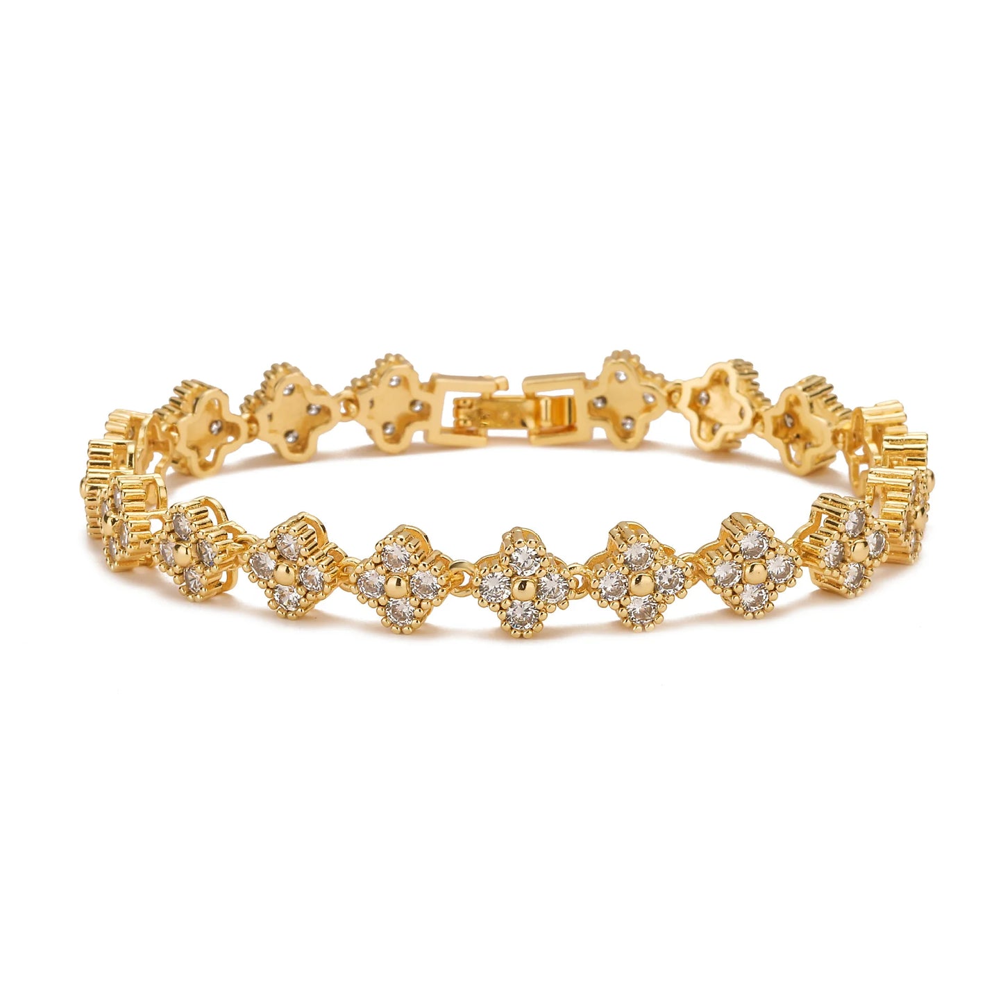 Kawaii Colorful Floral Zircon Bracelets πΈβ¨ | ZAKOL's Playful Party Jewelry for Women π