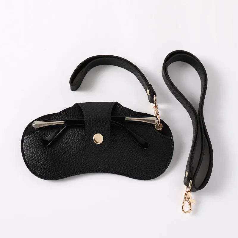 Kawaii Custom Initials Sunglasses Pouch πβ¨ Cute PU Leather Glasses Case for Stylish Travel πΆοΈπ Personalized Gift!