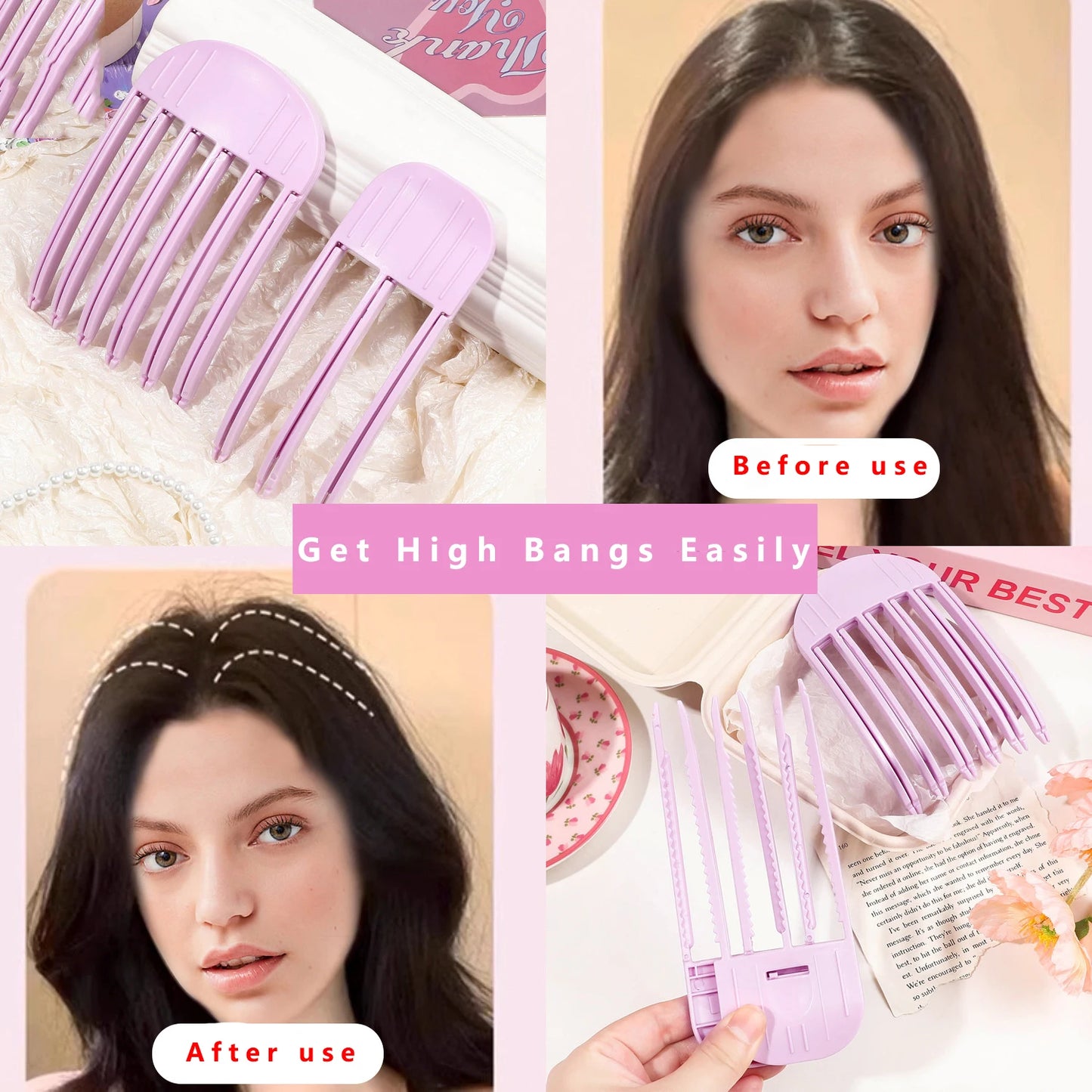 Kawaii Fluffy Hair Bangs Clips πΈβ¨ | Adorable Volumizing Barrettes for Bouncy Curls ππ