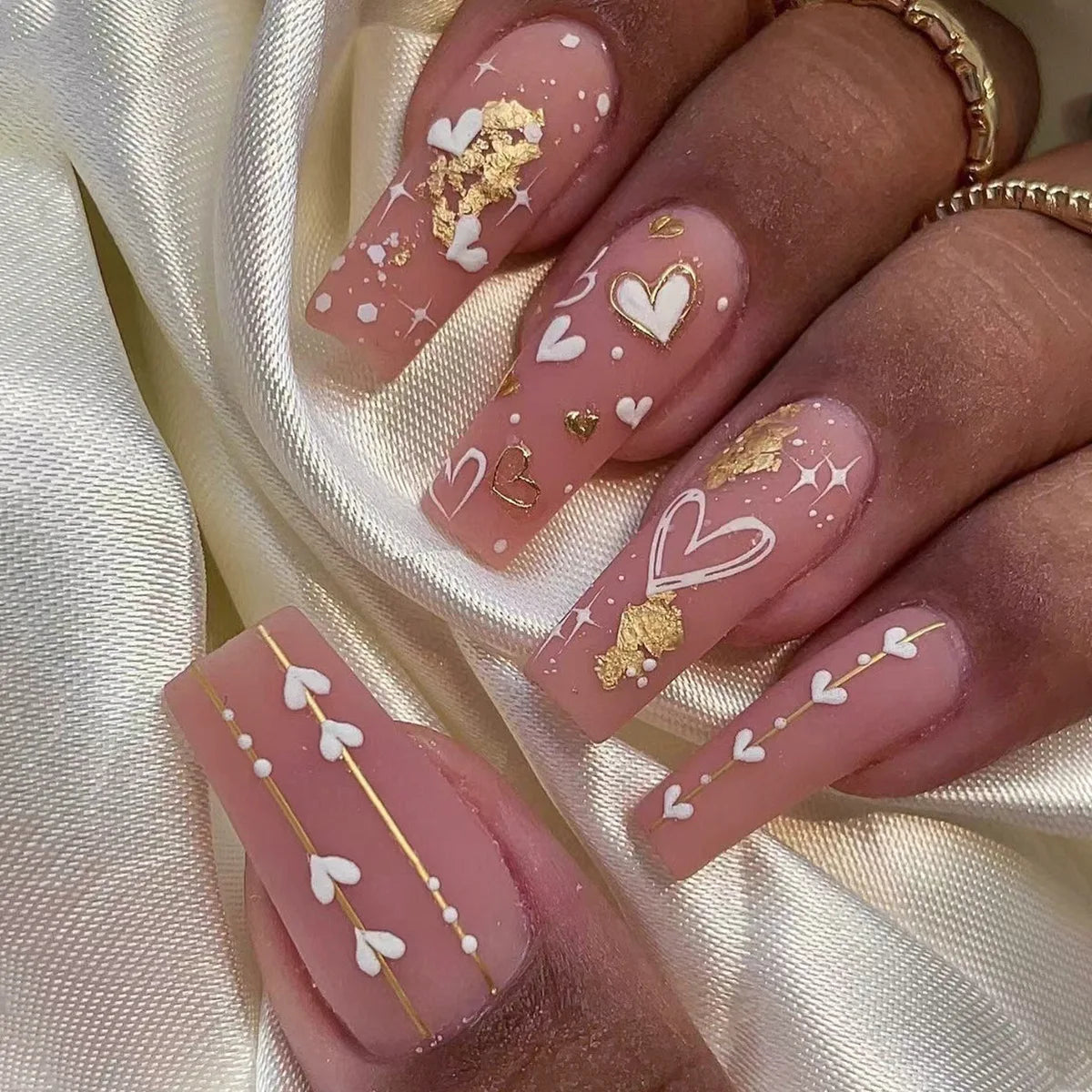 Kawaii Pink Bow Ballet Coffin Press-On Nails πβ¨ - 24 Pcs Full Cover Magic!