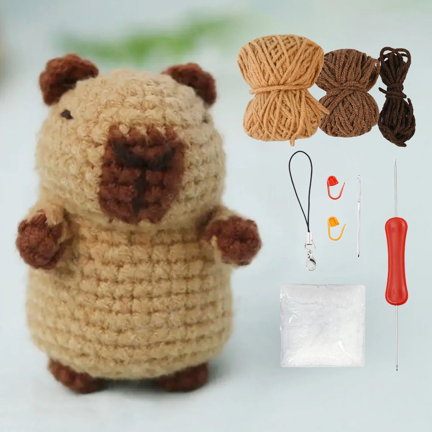 Kawaii Capybara Crochet Kit π§Άβ¨ - Adorable Animal Craft Set for Beginners & Gift Lovers ππΎ