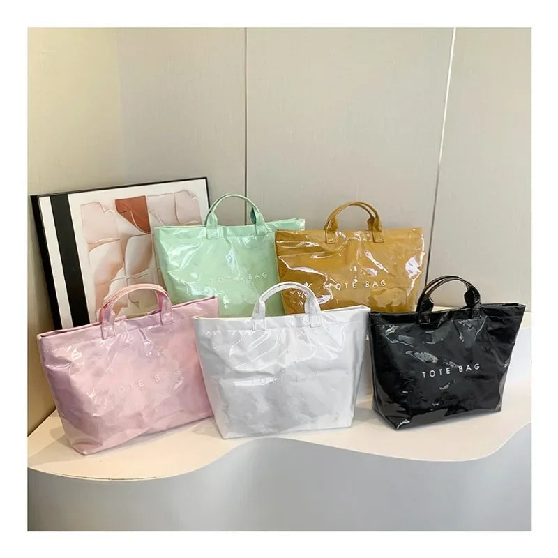 Kawaii Chic Clear Tote Bag πβ¨ | Stylish & Spacious Velcro Handbag for Women ππ | Perfect for Casual Outings!