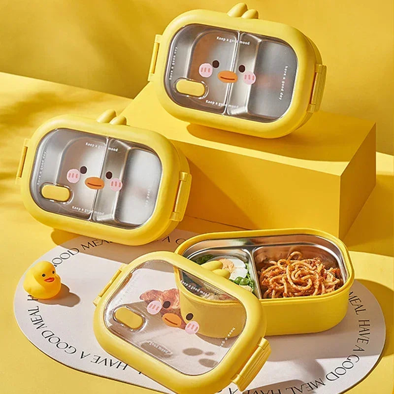 Kawaii Stainless Steel Bento Box π₯ͺβ¨ | Adorable Portable Lunch Container for Kids π±π | Sealed, Heatable & Eco-Friendly! π
