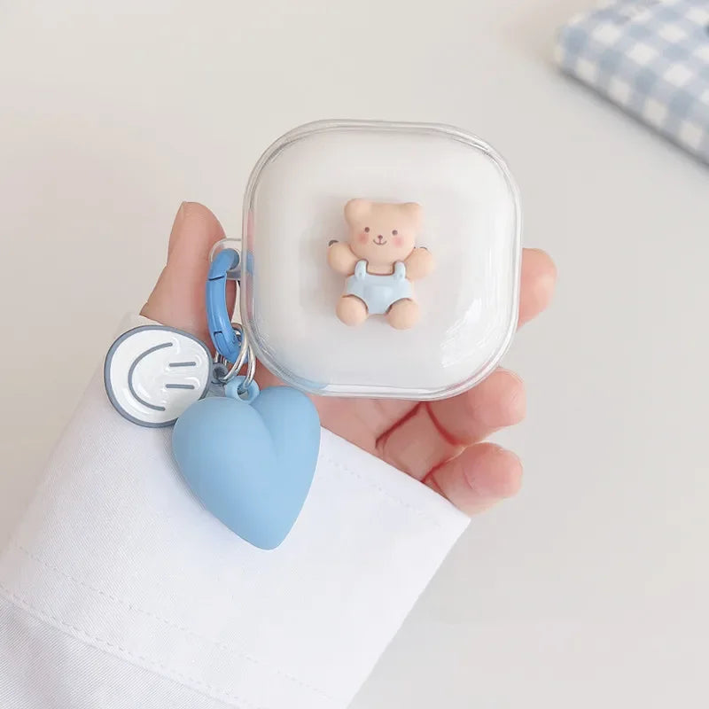 🥰 Adorable Cartoon Earbud Case 🎀 for Samsung Galaxy Buds | Cute Silicone Cover with Bracelet Charm 🌟 - Pixie Quill