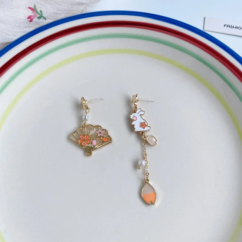 π Whimsical 925 Silver Bunny Earrings π°β¨ Cute Asymmetrical Drop Design for Trendy Women! π