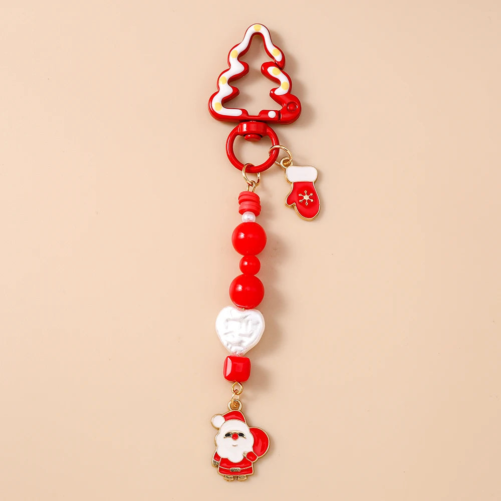 Cute Snowman Christmas Keychain For Women Girls Gift πββ¨